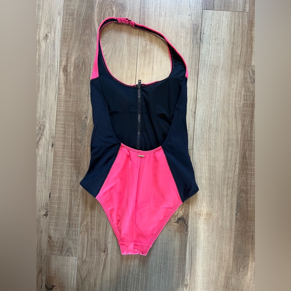PINK Victoria’s Secret Coral Scuba Halter One-Piece Swimsuit - Picture 3 of 7
